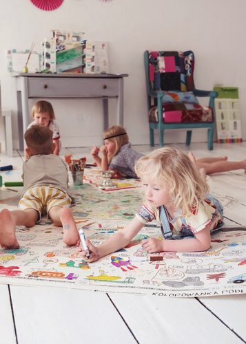 Pojazdy" kolorowanka podłogowa XXL plakat