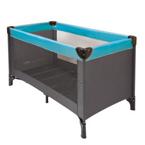 Nattou Reisebettkasten - Grau/Türkis