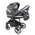 Sojan NORI 3in1 Multifunktionskinderwagen - Schwarz/Silber Öko-Leder