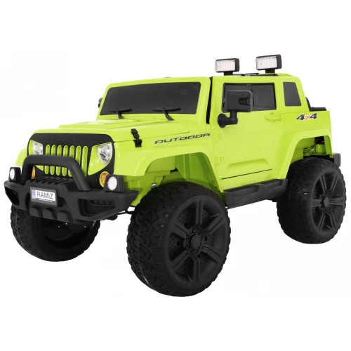 Mighty Jeep Elektro-SUV, 2 Passagiere, 180W, 2x12V/7Ah - Grün