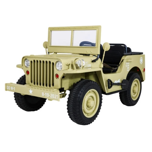 Militärischer Retro Strong Elektrotransporter, 3 Personen, 4x4, 360W, 24V /7Ah - Beige