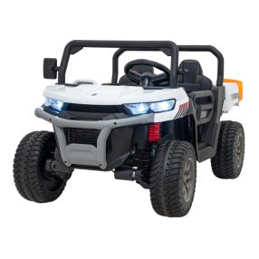   Pick-Up Speed Elektro-Kipptraktor, 2 Passagiere, 4x4, 180W, 12V/10Ah - Weiß