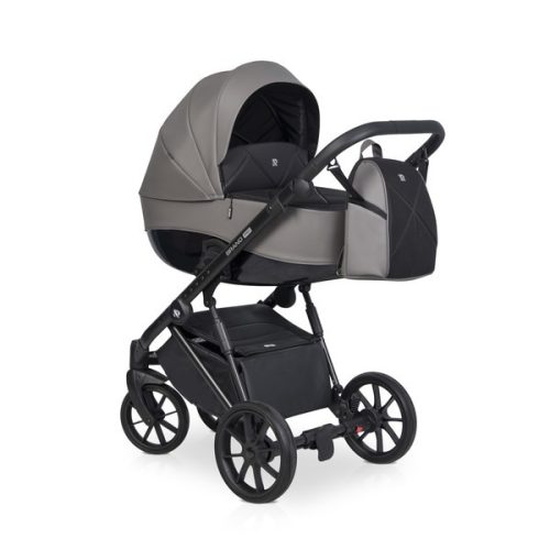 Riko Brano Pro 3in1 ECO Leder Multifunktionskinderwagen + Tasche - Anthrazit