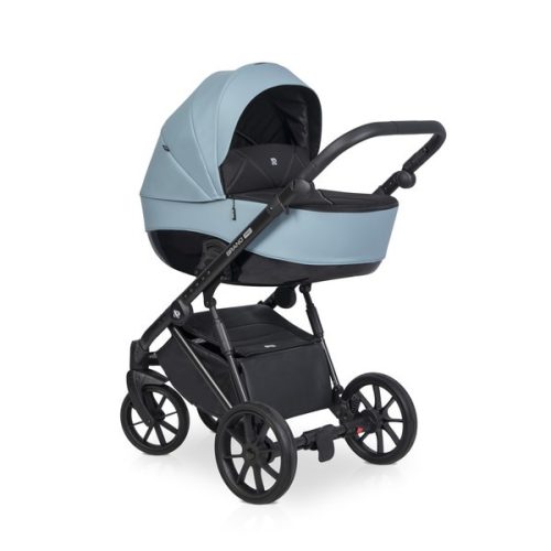 Riko Brano Pro 3in1 ECO Leder Multifunktionskinderwagen + Tasche - Kristallblau
