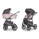 Riko Basic Pastell 3in1 Multifunktionskinderwagen + Tasche - Rosa
