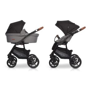   Riko Basic Plus 3in1 Multifunktionskinderwagen + Tasche - Anthrazit