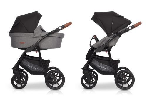 Riko Basic Plus 3in1 Multifunktionskinderwagen + Tasche - Anthrazit