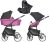 Riko Basic Sport 3in1 Multifunktions-Kinderwagen + Tasche - Magenta