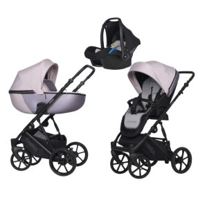 Riko Nesa 3in1 Multifunktions-Kinderwagen + Tasche - Rosa