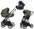 Riko Nesa 3in1 multifunktionaler Kinderwagen + Tasche - Dschungel grün