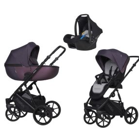 Riko Nesa 3in1 multifunktionaler Kinderwagen + Tasche - Lila