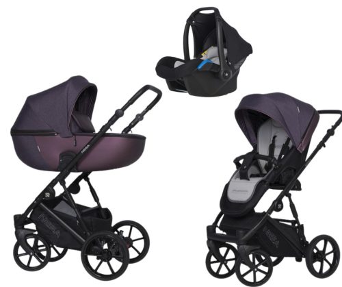 Riko Nesa 3in1 multifunktionaler Kinderwagen + Tasche - Lila