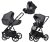 Riko Nesa 3in1 multifunktionaler Kinderwagen + Tasche - Anthrazit