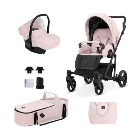   Kunert ROY 3in1 multifunktionaler Kinderwagen - Pink - schwarzes Gestell