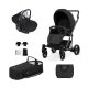 Kunert ROY 3in1 multifunktionaler Kinderwagen - Schwarz - graues Gestell