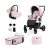 Kunert ROY 3in1 multifunktionaler Kinderwagen - Pink - graues Gestell