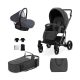 Kunert ROY 3in1 Multifunktionskinderwagen - Graphit - graues Gestell