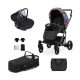 Kunert ROY 3in1 multifunktionaler Kinderwagen - Farbe Blau (Colorfull) - graues Gestell