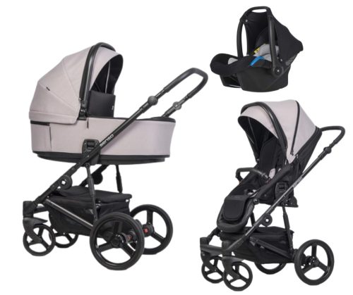Riko Senso 3in1 Multifunktions-Kinderwagen + Tasche - Rosa