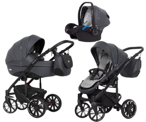 Riko Sigma 3in1 multifunktionaler Kinderwagen + Tasche - Anthrazit