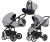 Riko Sigma 3in1 multifunktionaler Kinderwagen + Tasche - Grau
