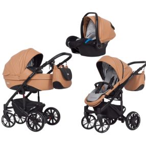   Riko Sigma 3in1 Multifunktionskinderwagen + Tasche - Karamell