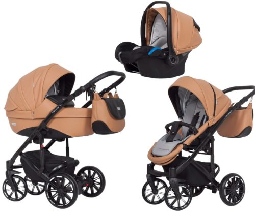 Riko Sigma 3in1 Multifunktionskinderwagen + Tasche - Karamell