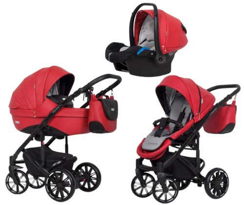 Riko Sigma 3in1 Multifunktionskinderwagen + Tasche - Rot