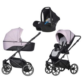 Riko Side 3in1 multifunktionaler Kinderwagen + Tasche - Rose