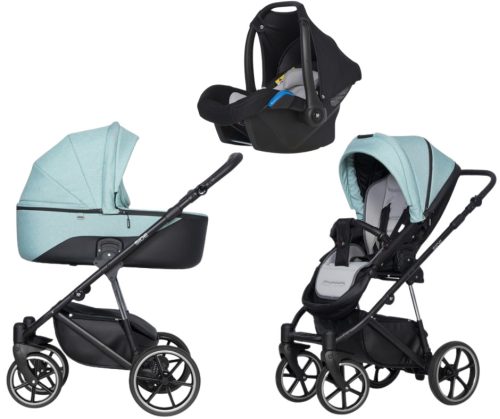 Riko Side 3in1 multifunktionaler Kinderwagen + Tasche - Mint