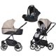 Riko Side 3in1 multifunktionaler Kinderwagen + Tasche - Nougat