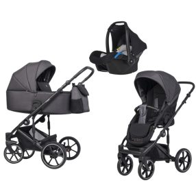   Riko Trex 3in1 Multifunktions-Kinderwagen + Tasche - Anthrazit