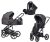 Riko Trex 3in1 Multifunktions-Kinderwagen + Tasche - Anthrazit
