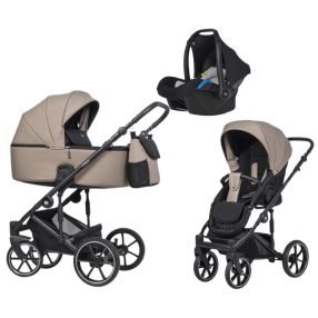 Riko Trex 3in1 Multifunktions-Kinderwagen + Tasche - Beige