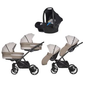   Riko Team 3in1 Multifunktionskinderwagen + Tasche - Cappucino