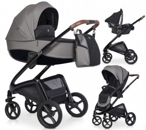 Riko XD 3in1 Multifunktionskinderwagen + Tasche - Anthrazit