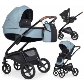   Riko XD 3in1 Multifunktionskinderwagen + Tasche - Kristallblau
