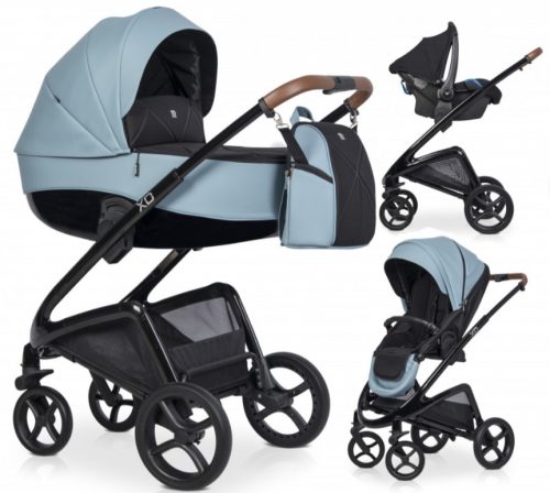 Riko XD 3in1 Multifunktionskinderwagen + Tasche - Kristallblau