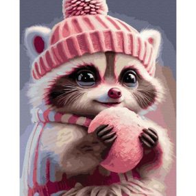   Malowanie po numerach Szczęśliwy Szop 40x50 Płótno + Farby + Pędzle