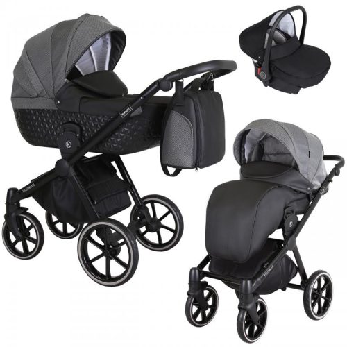 Kunert TALISMAN 3in1 multifunktionaler Kinderwagen - Schwarz/Graphit