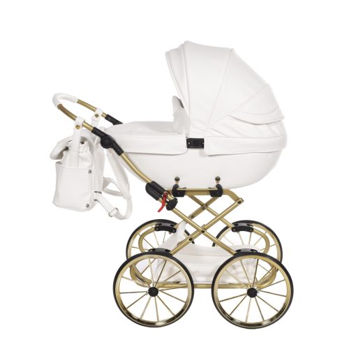 Junama Bon Bon Mini-Kinderwagen - Weiß/Arany