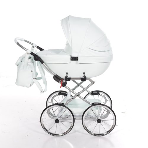 Junama Bon Bon Mini-Kinderwagen - Weiß/Silber
