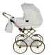 Junama Heart Classic Mini-Kinderwagen - Weiß/Gemustert 
