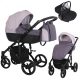 Kunert TIARO 3in1 Multifunktionskinderwagen - Lila (schwarzes Gestell)
