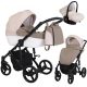Kunert TIARO 3in1 Multifunktionskinderwagen - Braun/Creme (schwarzes Gestell)