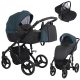 Kunert TIARO 3in1 Multifunktionskinderwagen - Schwarz/Grün (schwarzes Gestell)