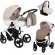 Kunert TIARO 3in1 Multifunktionskinderwagen - Braun/Creme (weißes Gestell)