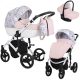 Kunert TIARO 3in1 multifunktionaler Kinderwagen - Pink/floral (weißes Gestell)