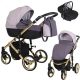 Kunert TIARO Premium 3in1 Multifunktionskinderwagen - Lila (goldener Rahmen)