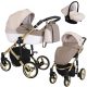 Kunert TIARO 3in1 multifunktionaler Kinderwagen - Braun/Creme (Goldgestell)